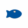 Vue arrière - Médaille personnalisée pour chien/chat Red Dingo Plastique plat Poisson Bleu foncé S - 04-FI-DB-SM