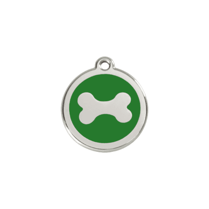 Vue avant - Médaille personnalisée pour chien/chat Red Dingo Os Vert S 20.00 - Gravure incluse