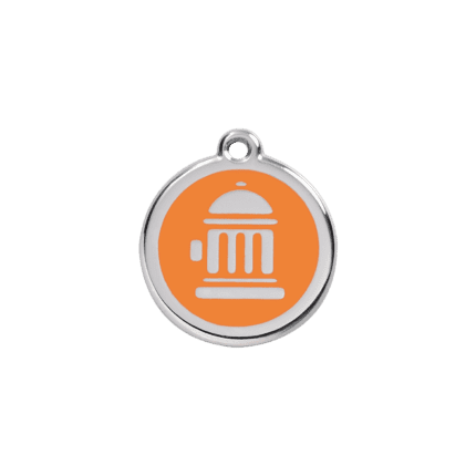 Vue avant - Médaille personnalisée pour chien/chat Red Dingo Émail/Acier inoxydable Orange S 20.00mm - 01-FH-OR-SM