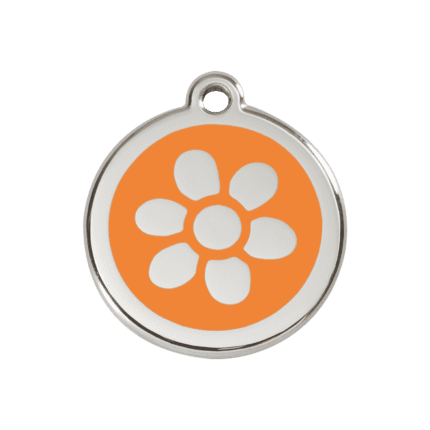 Vue avant - Médaille personnalisée pour chien Red Dingo Émail/Acier Orange M 30.00mm