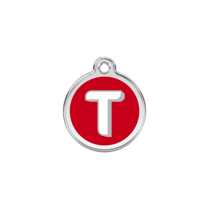 Vue avant - Médaille personnalisée pour chien/chat Red Dingo Émail/Acier inoxydable T Rouge S 20.00 7G