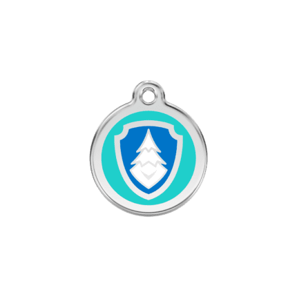 Vue avant - Médaille personnalisée pour chat Red Dingo Émail/Acier inoxydable Nickelodeon Everest Aqua S 20.00 7G