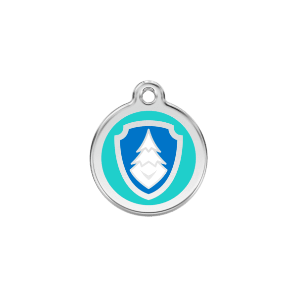 Vue avant - Médaille personnalisée pour chat Red Dingo Émail/Acier inoxydable Nickelodeon Everest Aqua S 20.00 7G