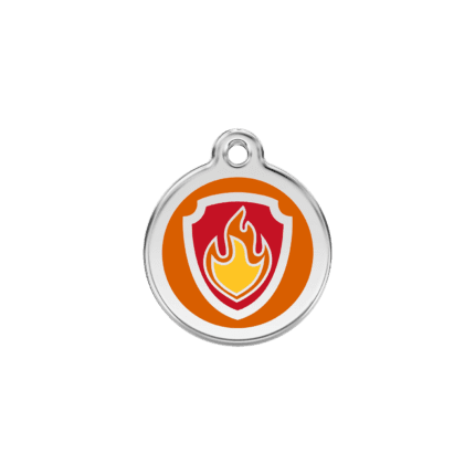 Vue avant - Médaille personnalisée pour chien/chat Red Dingo Émail/acier inoxydable Marshall Orange S 20.00 7G