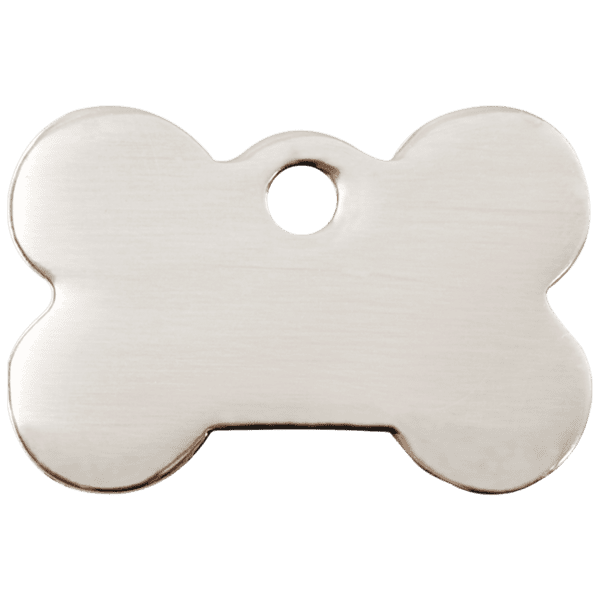 Vue avant - Médaille personnalisable pour chien Red Dingo Os en acier inoxydable - Taille L - 02-BN-ZZ-LG