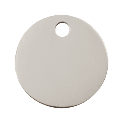 Vue avant - Médaille personnalisable pour chien Red Dingo Plat en acier inoxydable - Taille L