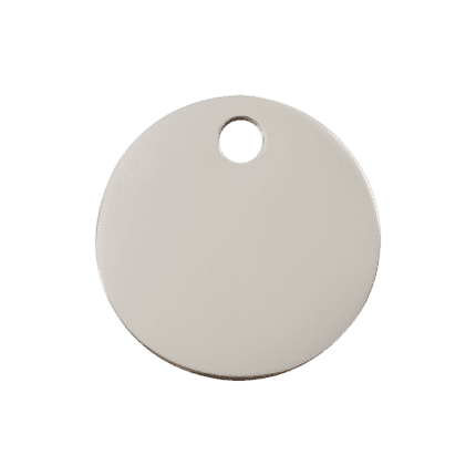 Vue avant - Médaille personnalisable pour chien Red Dingo - Plat acier inoxydable - Taille M