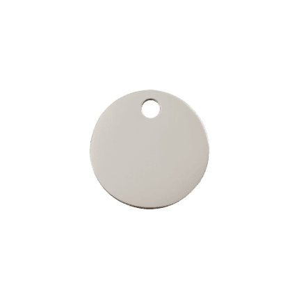 Vue avant - Médaille personnalisée Red Dingo pour chien/chat - Acier inoxydable - Taille S