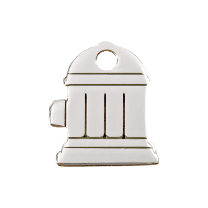 Vue avant - Médaille personnalisable pour chien Red Dingo - Motif bouche d'incendie - Taille M - Réf : 02-FH-ZZ-ME