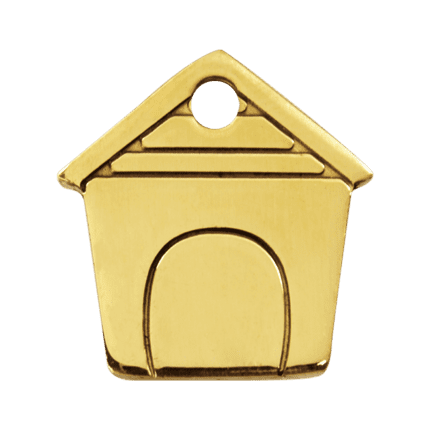 Vue avant - Médaille personnalisée pour chien Red Dingo Laiton plat - Gravure Niche Chien