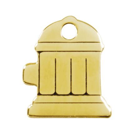 Vue avant - Médaille personnalisable pour chien Red Dingo Bouche d'incendie L - Gravure incluse