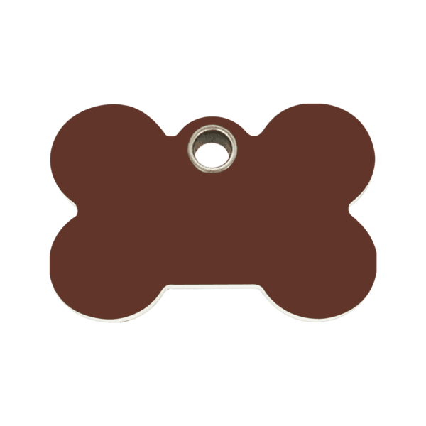 Vue avant - Médaille personnalisée pour chien Red Dingo Os Brun M - Gravure incluse