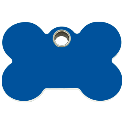 Vue avant - Médaille personnalisée pour chien Red Dingo Os Bleu foncé L - Gravure incluse