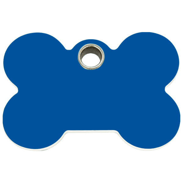 Vue avant - Médaille personnalisée pour chien Red Dingo Os Bleu foncé L - Gravure incluse