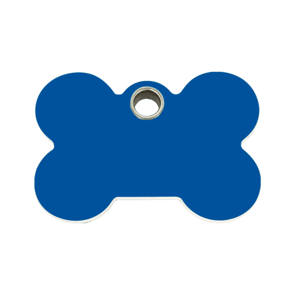 Vue avant - Médaille personnalisée pour chien Red Dingo Os Bleu foncé M - 04-BN-DB-ME