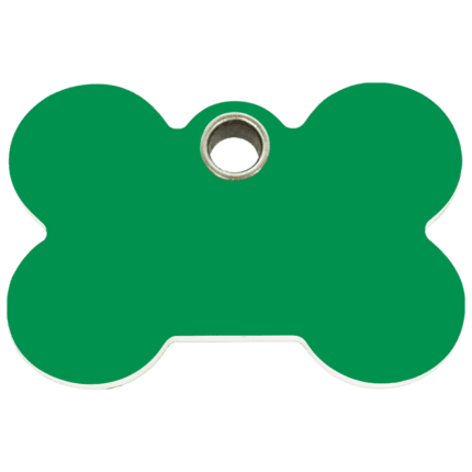 Vue avant - Médaille personnalisable pour chien Red Dingo Os Vert Taille L - 04-BN-GR-LG