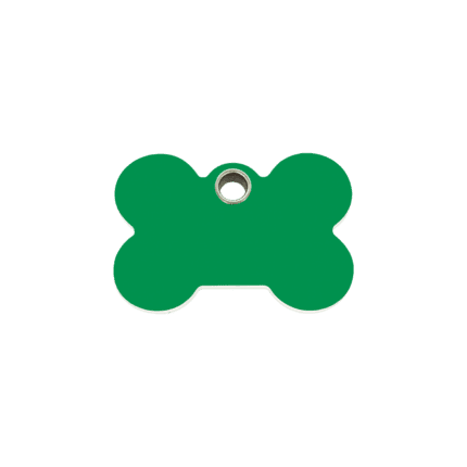 Vue avant - Médaille personnalisée pour chien/chat Red Dingo Os Vert Taille S - 04-BN-GR-SM