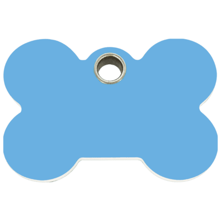 Vue avant - Médaille personnalisable Red Dingo os bleu clair taille L pour chien - Réf. 04-BN-LB-LG