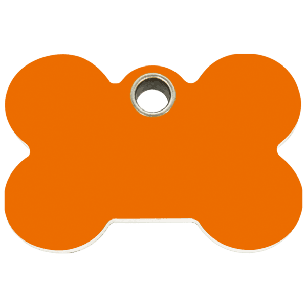Vue avant - Médaille personnalisable pour chien Red Dingo Os Orange L - Gravure incluse