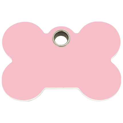 Vue avant - Médaille personnalisée pour chien Red Dingo Os Rose Taille L - 04-BN-PK-LG