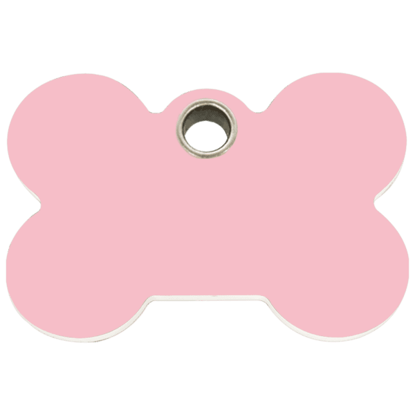 Vue avant - Médaille personnalisée pour chien Red Dingo Os Rose Taille L - 04-BN-PK-LG