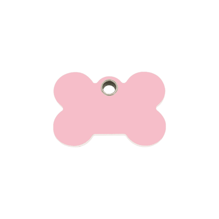 Vue avant - Médaille personnalisée Red Dingo Os Rose Taille S pour chien/chat - Réf. 04-BN-PK-SM