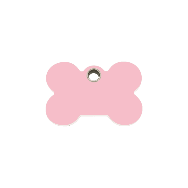 Vue avant - Médaille personnalisée Red Dingo Os Rose Taille S pour chien/chat - Réf. 04-BN-PK-SM