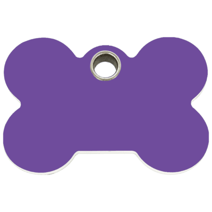 Vue avant - Médaille personnalisée pour chien Red Dingo Os Violet Taille L - 04-BN-PU-LG
