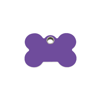 Vue avant - Médaille personnalisée pour chat Red Dingo Os Violet Taille S - 04-BN-PU-SM