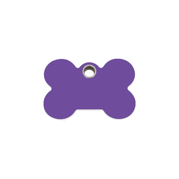 Vue avant - Médaille personnalisée pour chat Red Dingo Os Violet Taille S - 04-BN-PU-SM