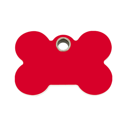 Vue avant - Médaille personnalisée pour chien Red Dingo Os Rouge Taille M - 04-BN-RE-ME