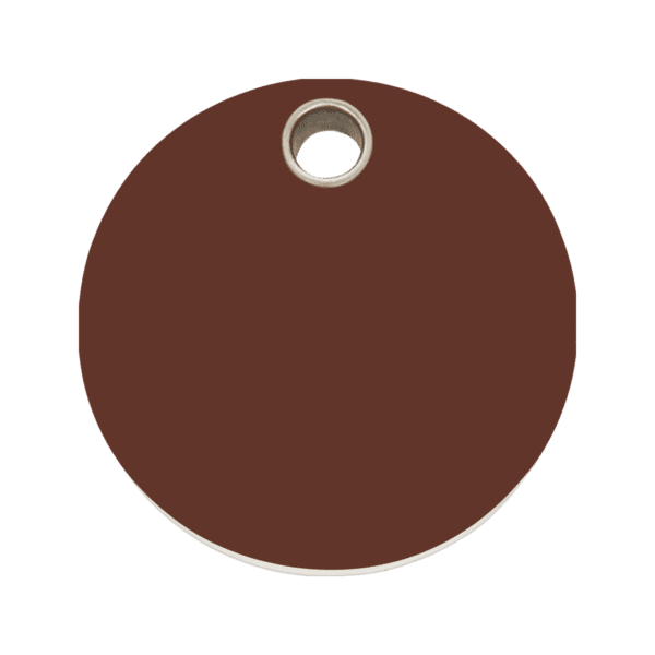 Vue avant - Médaille personnalisable pour chien Red Dingo brun - Taille L - Gravure incluse