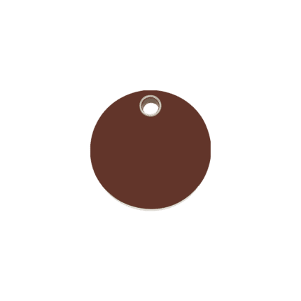 Vue avant - Médaille personnalisée pour chien/chat Red Dingo brun - Taille S - Plastique plat