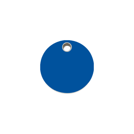 Vue avant - Médaille personnalisée pour chien/chat Red Dingo Plastique plat Cercle Bleu foncé - Taille S