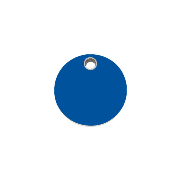 Vue avant - Médaille personnalisée pour chien/chat Red Dingo Plastique plat Cercle Bleu foncé - Taille S
