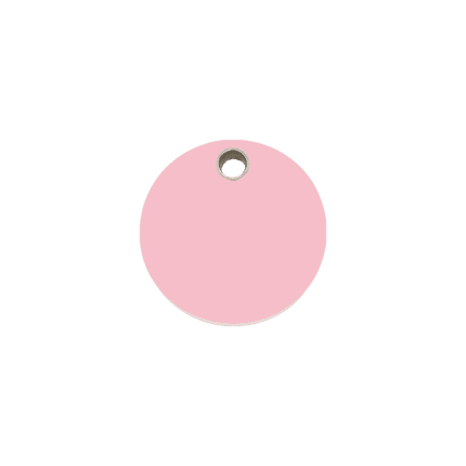 Vue avant - Médaille personnalisable pour chien/chat Red Dingo rose - Taille S - Plastique plat