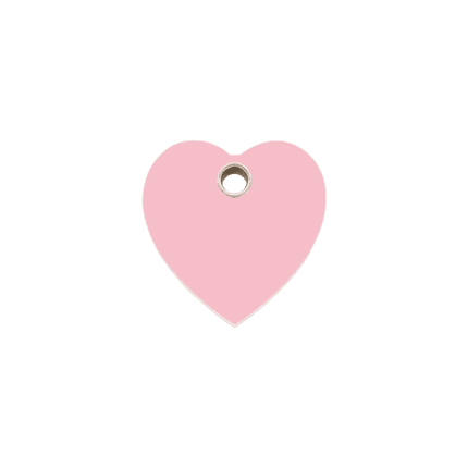 Vue avant - Médaille personnalisable Red Dingo cœur rose taille S pour chien/chat - 04-HT-PK-SM