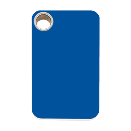 Vue avant - Médaille personnalisable pour chien Red Dingo - Plastique plat bleu foncé - Taille L