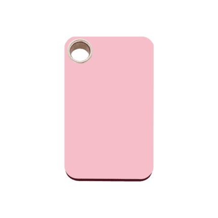 Vue avant - Médaille personnalisée pour chien - Rose - Red Dingo - Plastique plat