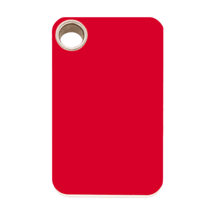 Vue avant - Médaille personnalisable Red Dingo Plastique plat Rouge Taille L pour chien - Réf. 04-RT-RE-LG