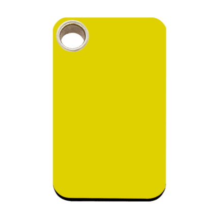 Vue avant - Médaille personnalisable pour chien - Red Dingo Jaune L - 04-RT-YE-LG