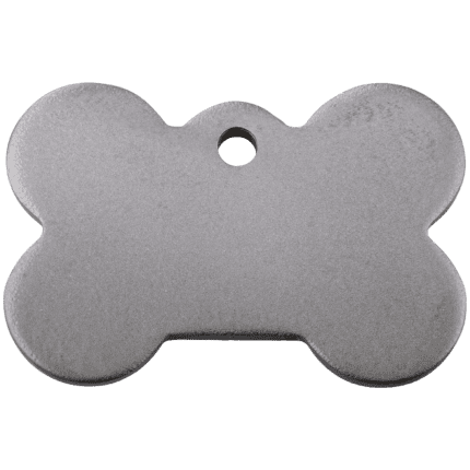 Vue avant - Médaille personnalisable Red Dingo Titane plat Os - Taille L pour chien