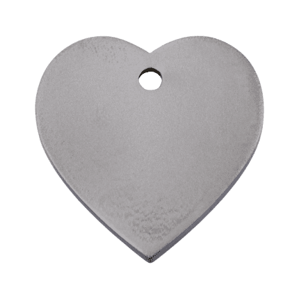 Vue avant - Médaille personnalisable pour chien Red Dingo Titane plat motif cœur - Taille L