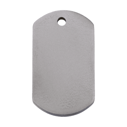 Vue avant - Médaille personnalisée pour chien Red Dingo Titane plat Rectangle - Taille L