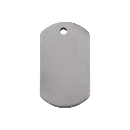 Vue avant - Médaille personnalisable Red Dingo Titane plat rectangle M pour chien - Réf. 0T-RT-ZZ-ME