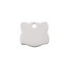 Vue arrière - Médaille personnalisée pour chat Red Dingo - Plat en acier inoxydable - Tête de chat - Taille S