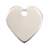 Vue arrière - Médaille personnalisable Red Dingo cœur acier inoxydable - Taille L