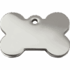 Vue arrière - Médaille personnalisée Red Dingo Swarovski Os pour chien - Taille M - 08-BN-ZZ-ME