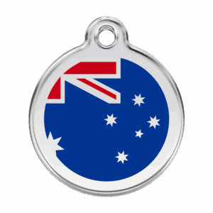 Médaille chien Drapeau australien bleu foncé Taille L