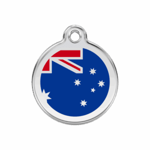 Médaille chien Drapeau australien bleu foncé Taille M